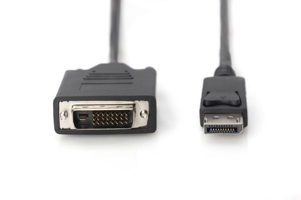 ASSMANN - DisplayPort-kabel - DisplayPort (hann) til DVI-D (hann) - 5 m - formstøpt, tommelskruer - svart