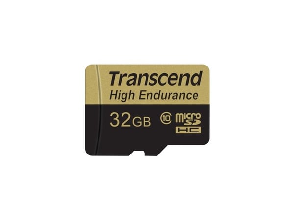 Transcend High Endurance - Flashminnekort (microSDHC til SD-adapter inkludert) - 32 GB - UHS-I U1 / Class10 - SDHC