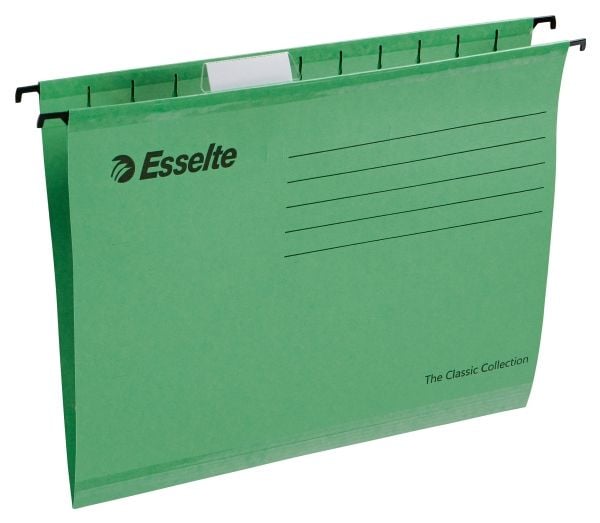 Esselte Standard A4 grön med klar flik - (25 st)