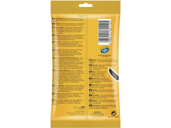 BIC Cristal Original, Klips, Uttrykkbar kulepenn med hengefeste, Gjenfyllbar, Sort, Blå, Grønn, Rød, 10 stykker, Medium