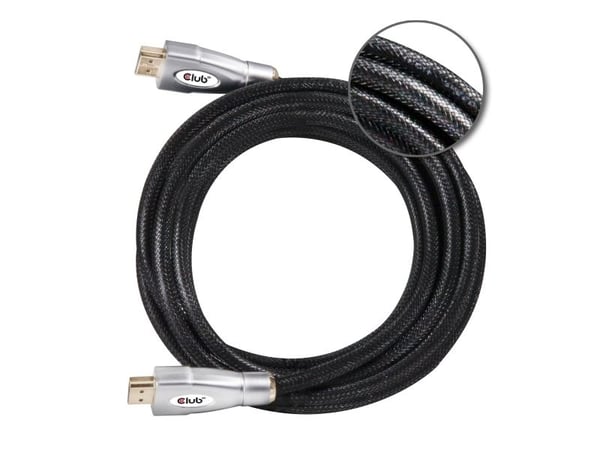 club3D HDMI-liitäntäkaapeli HDMI-A-liitin, HDMI-A-liitin 5,00 m Musta CAC-2312 #####K UHD, paloturvallinen HDMI-kaapeli