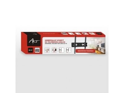 ART AR-47 - Brakett - for flatpanel - pulverbelagt metall - svart - skjermstørrelse: 23"-55" - veggmonterbar