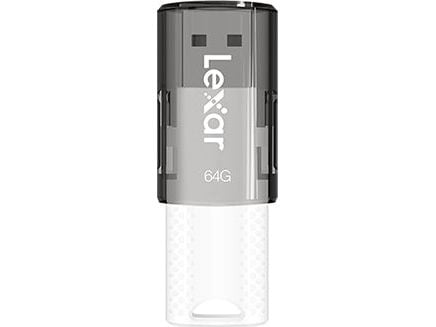 Lexar JumpDrive® S60, 64 GB, USB A-tyyppi, 2.0, Liuku, 8 g, Musta