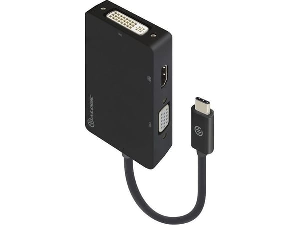 ALOGIC Premium Series - Videoadapteri - 24-nastainen USB-C han til 15-nastainen D-Sub (DB-15), HDMI, DVI hun - lajittelu - 4K-tuki