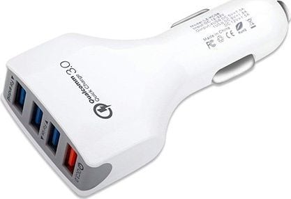 Charger VEGA CAR CHARGER 4 X USB 7A WHITE VEGA FASTON FAST CHARGER QUICK 4XUSB 3.0 3500MAH FASTON WHITE
