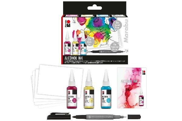 Marabu Alcohol Ink-set FLOWERS (3x20 ml) Marabu Alcohol Ink-set FLOWERS (3x20 ml)