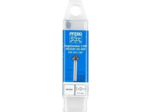 PFERD KES HSS DIN 335 C90° HC-FEP 6,3, Drill, Multi-verktøy, Stål, Støpejern, Ikke-jernholdig metall, Rustfritt stål, Aluminium, Høy-Hastighets Stå...