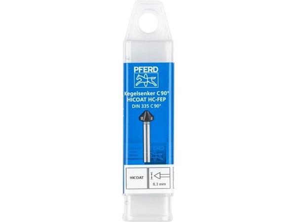 PFERD KES HSS DIN 335 C90° HC-FEP 8,3, Drill, Multi-verktøy, Stål, Ikke-jernholdig metall, Bronse, Rustfritt stål, Aluminium, Høy-Hastighets Stål (...