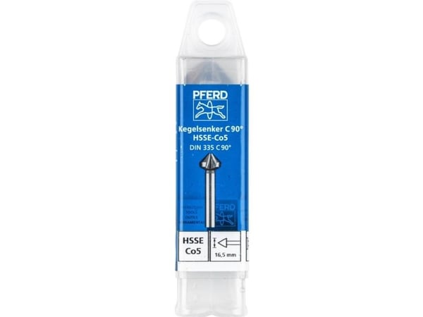 PFERD KES HSSE DIN 335 C90° 16,5, Drill, Multi-verktøy, Stål, Ikke-jernholdig metall, Bronse, Rustfritt stål, Aluminium, Cobalt Alloy High-Speed St...