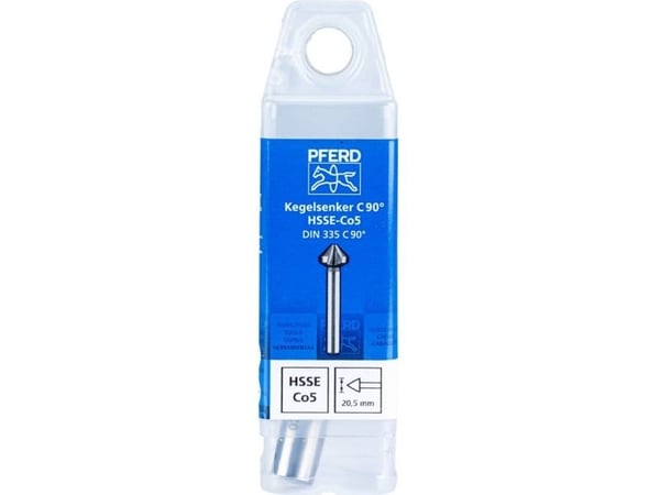 PFERD KES HSSE DIN 335 C90° 20,5, Drill, Multi-verktøy, Stål, Støpejern, Ikke-jernholdig metall, Bronse, Rustfritt stål, Aluminium, Kopper, Cobalt ...
