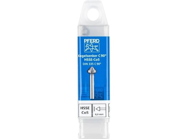 PFERD KES HSSE DIN 335 C90° 8,0, Drill, Multi-verktøy, Stål, Ikke-jernholdig metall, Bronse, Rustfritt stål, Aluminium, Cobalt Alloy High-Speed Ste...