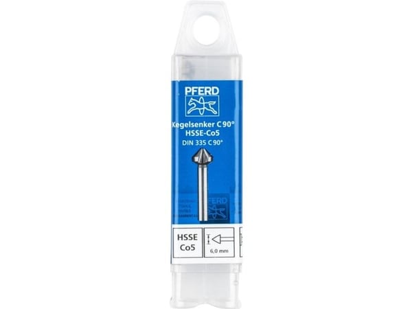 PFERD KES HSSE DIN 335 C90° 6,0, Drill, Multi-verktøy, Stål, Støpejern, Ikke-jernholdig metall, Rustfritt stål, Aluminium, Cobalt Alloy High-Speed ...