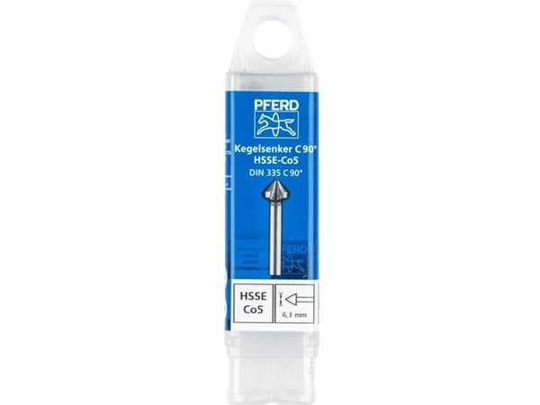 PFERD KES HSSE DIN 335 C90° 6,3, Drill, Multi-verktøy, Stål, Ikke-jernholdig metall, Bronse, Rustfritt stål, Aluminium, Cobalt Alloy High-Speed Ste...