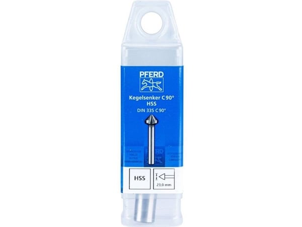 PFERD KES HSS DIN 335 C90° 23,0, Drill, Multi-verktøy, Stål, Støpejern, Ikke-jernholdig metall, Rustfritt stål, Aluminium, Høy-Hastighets Stål (HHS)
