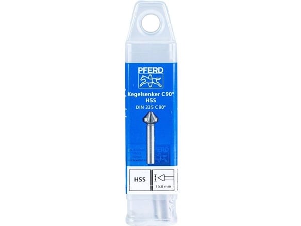 PFERD KES HSS DIN 335 C90° 15,0, Drill, Multi-verktøy, Stål, Ikke-jernholdig metall, Bronse, Rustfritt stål, Aluminium, Høy-Hastighets Stål (HHS)