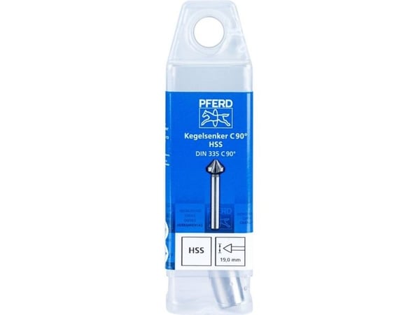 PFERD KES HSS DIN 335 C90° 19,0, Drill, Multi-verktøy, Stål, Ikke-jernholdig metall, Bronse, Rustfritt stål, Aluminium, Høy-Hastighets Stål (HHS)