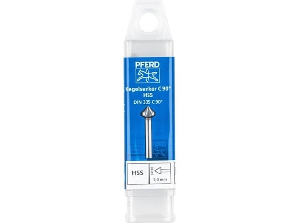 PFERD KES HSS DIN 335 C90° 5,0, Drill, Multi-verktøy, Stål, Støpejern, Ikke-jernholdig metall, Rustfritt stål, Aluminium, Høy-Hastighets Stål (HHS)