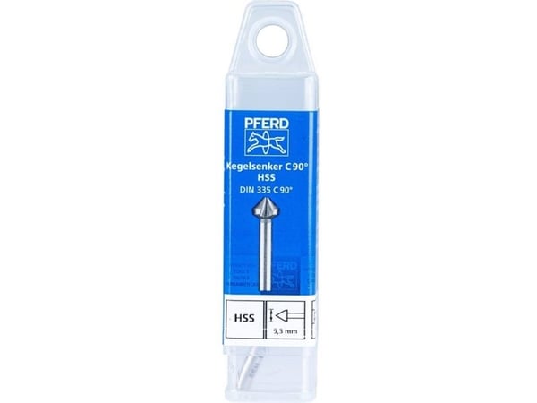 PFERD KES HSS DIN 335 C90° 5,3, Drill, Multi-verktøy, Stål, Ikke-jernholdig metall, Bronse, Rustfritt stål, Aluminium, Høy-Hastighets Stål (HHS)