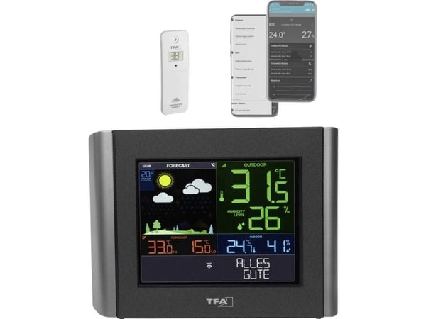 TFA VIEW METEO - Værstasjon - trådløs - svart