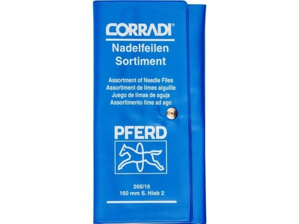PFERD TOOLS Corradi nålefilsett, 2 stk i PVC rulletaske, 160 mm