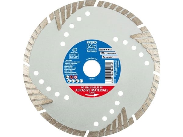 PFERD 68000023, 2,22 cm, 2,5 mm, 8600 RPM, 1 stykker