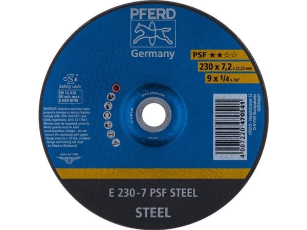 PFERD 62023634, 23 cm, 7,2 mm, 6600 rpm, 10 st