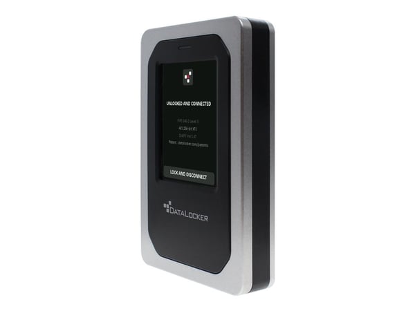 DataLocker DL4 FE - Hårddisk - krypterat - 1 TB - extern (portabel) - USB 3.2 (USB-C kontakt) - FIPS 140-2 Level 3, 256-bit AES-XTS - TAA-kompatibel