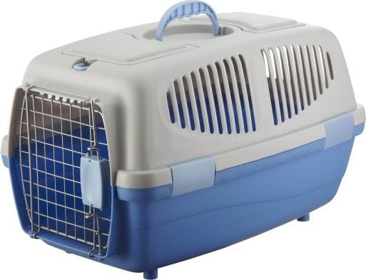 Barry King transportväska för hund 55x35x32,5 grå/blå