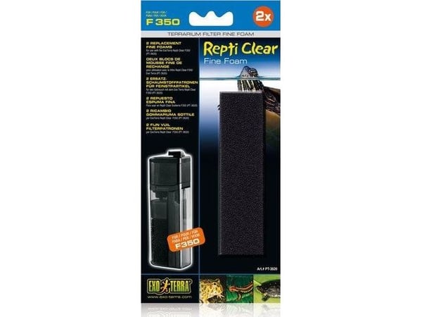 Exo Terra skum, glatt til innvendig filter Repti Clear F350