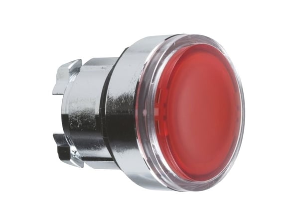 Schneider Electric ZB4BA48, Nappi, Kromi, Punainen, Metalli, IP66, IP67, IP69, IP69K, AC, 29 mm