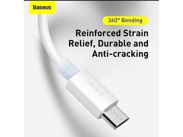 Baseus TZCAMZJ-02, 1,5 m, USB A, Micro-USB B, 480 Mbps, valkoinen