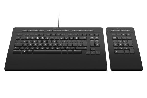 3Dconnexion Keyboard Pro with Numpad - Tangentbord och numerisk knappsats - USB - AZERTY - fransk