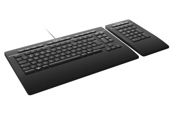 3Dconnexion Keyboard Pro with Numpad - Sett med tastatur og numerisk tastatur - USB - QWERTY - US International