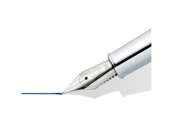 Staedtler triplus 474, Rosa, Påfyllning med bläckpatronssystem, Blå, Metall, Rostfritt stål, Medium
