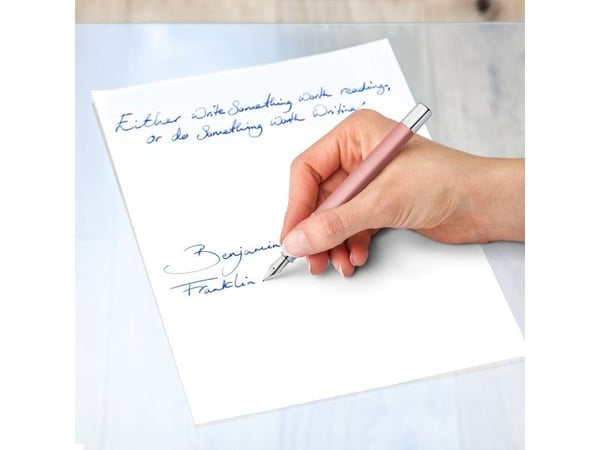 Staedtler triplus 474, Rosa, Påfyllning med bläckpatronssystem, Blå, Metall, Rostfritt stål, Medium