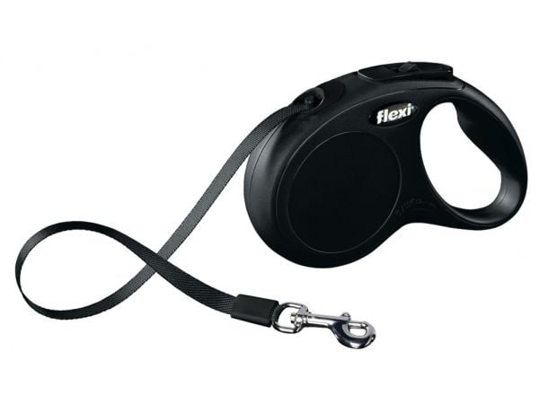flexi New Classic bånd S, 5M, 15KG, sort