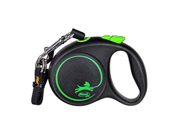 flexi Black Design XS snor 3 m, 8 kg, grøn