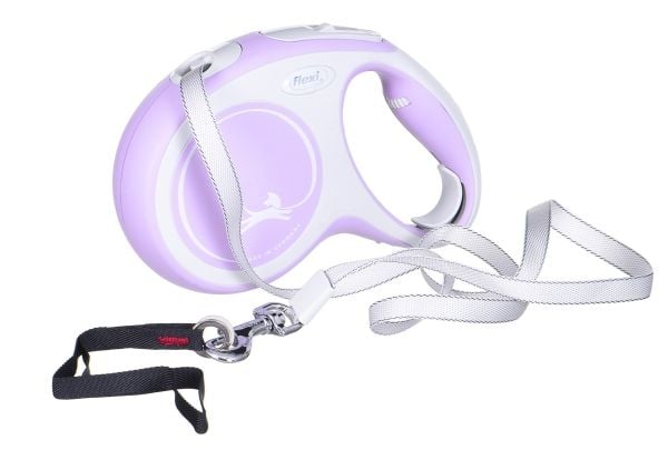 Flexi New Comfort M Tape 5 m, Koira, Sisäänvedettävä hihna, Vaaleanpunainen, Nauha, 25 kg, Yksivärinen
