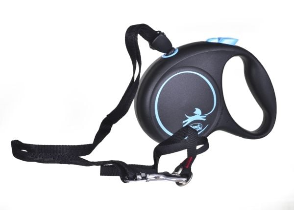 flexi Black Design M snor 5 m, 20 kg, blå