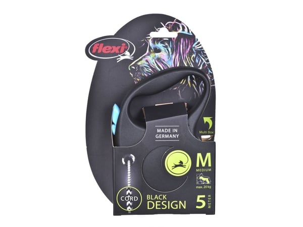 flexi Black Design M snor 5 m, 20 kg, blå