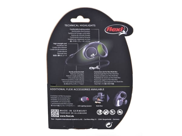 flexi Black Design M koppel 5 m, 20 kg, blå