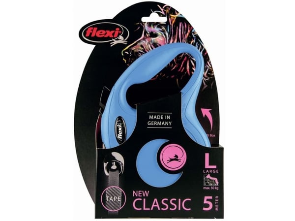 flexi New Classic bånd L, 5M, 50KG, blå