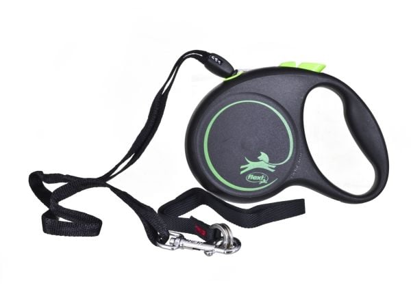 flexi Black Design S johto 5 m, 12 kg, vihreä