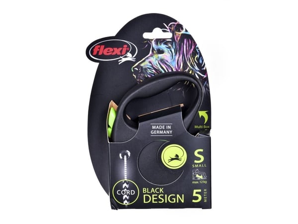 flexi Black Design S johto 5 m, 12 kg, vihreä