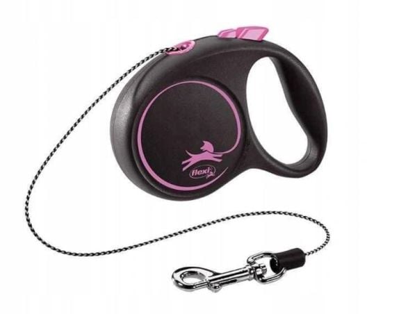 flexi Black Design XS snor 3 m, 8 kg, pink