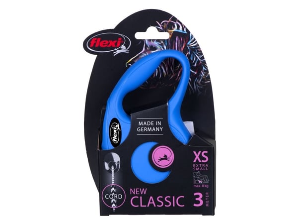 flexi New Classic snor XS, 3M, 8KG, blå