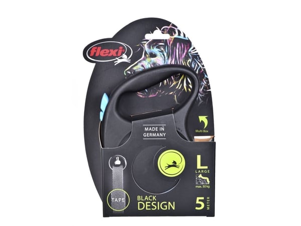 flexi Black Design L bånd 5 m, 50 kg, blå