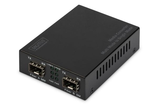 DIGITUS Professional DN-82133 - Medieomformer - 1GbE - 1000Base-X, 100Base-X - SFP (mini-GBIC) / SFP (mini-GBIC) - 850 nm / 1310 nm / 1550 nm