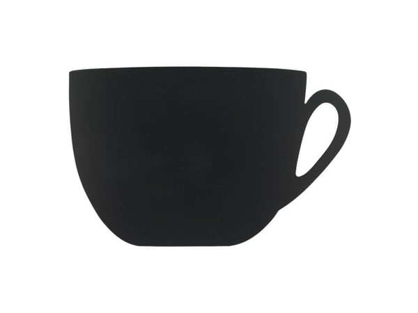 Securit® chalkboard silhuet Kop vægtavle i sort