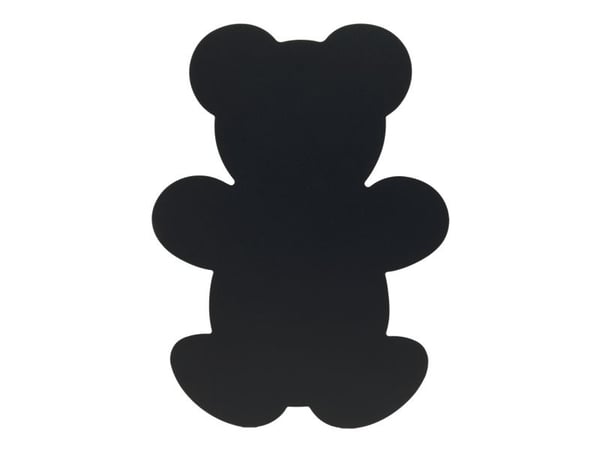 Securit® silhuet Bamse-tavle i sort